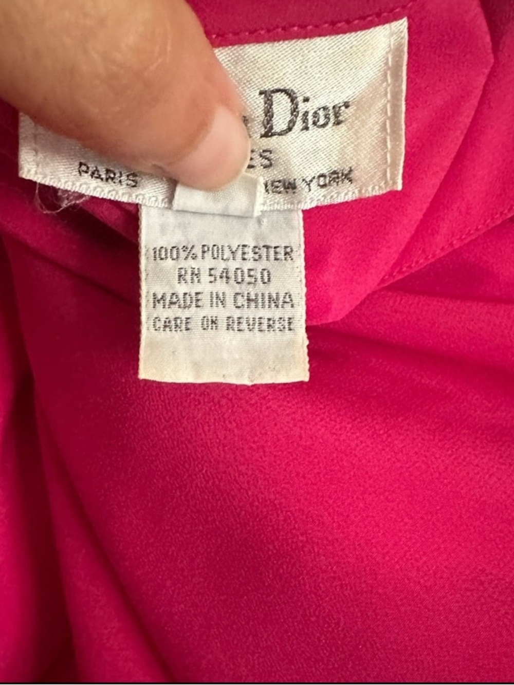 Dior Button-Front Blouse in Vibrant Fuchsia - Picture 4 of 4